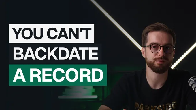 Video thumbnail: Mat Kupczyk on camera next to the caption “You can’t backdate a record”
